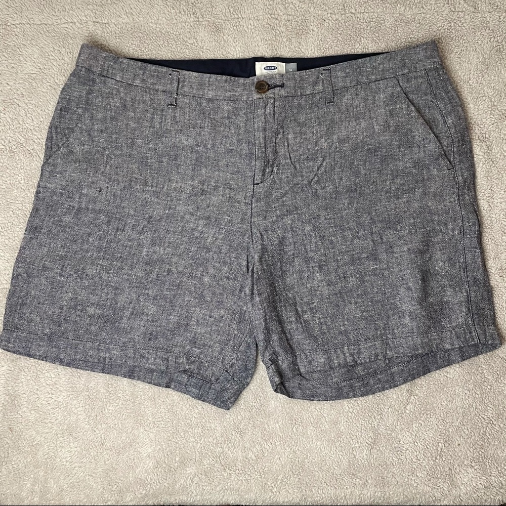 Old Navy Linen Blend Black and White Size 16